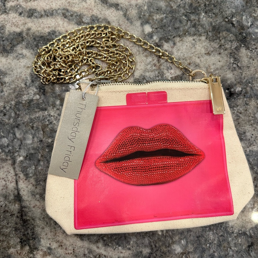 NWT *RARE* Thursday Friday Bold Lips Purse